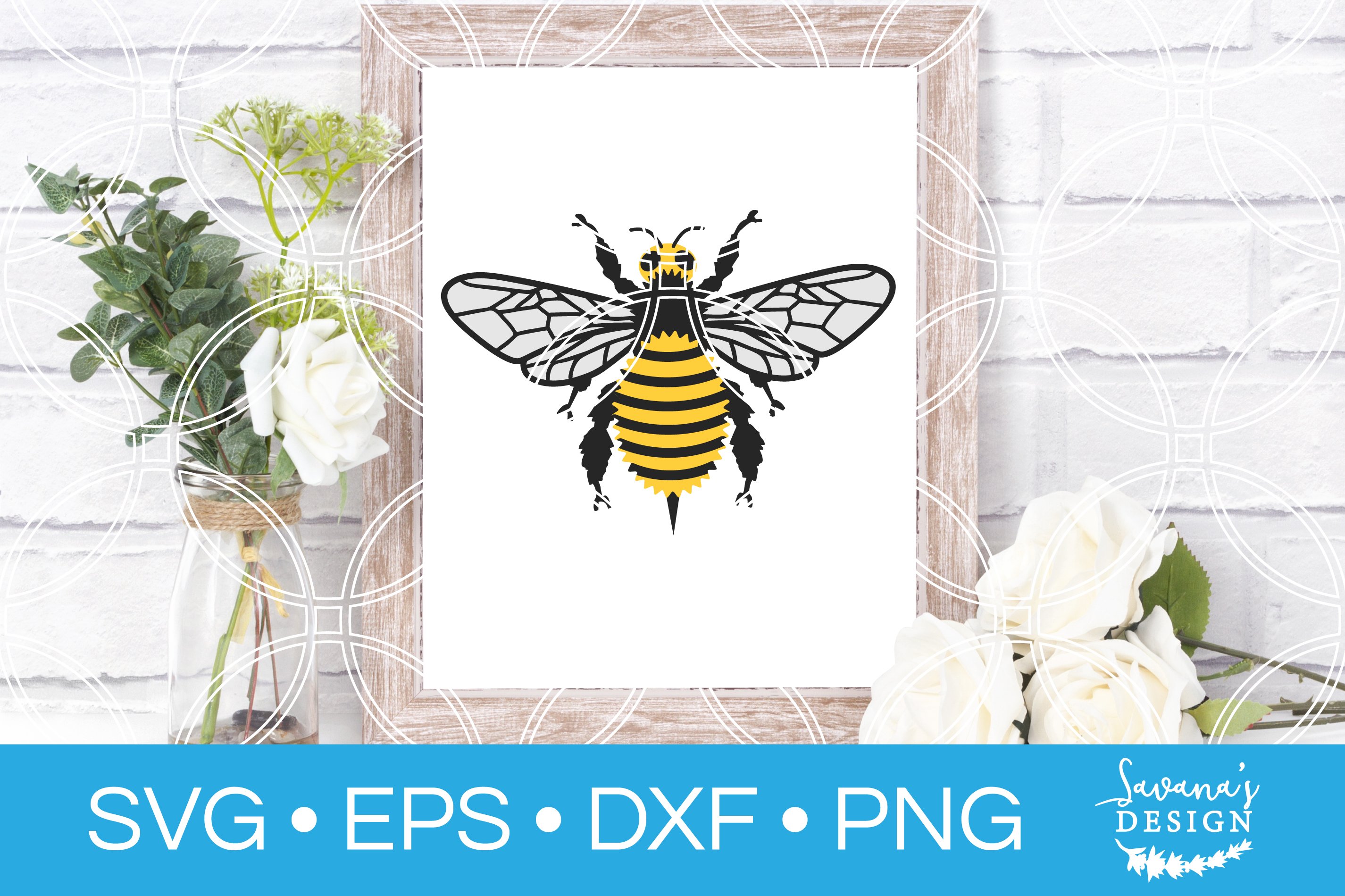 Bumble Bee SVG Cut File Honey Bee preview image.