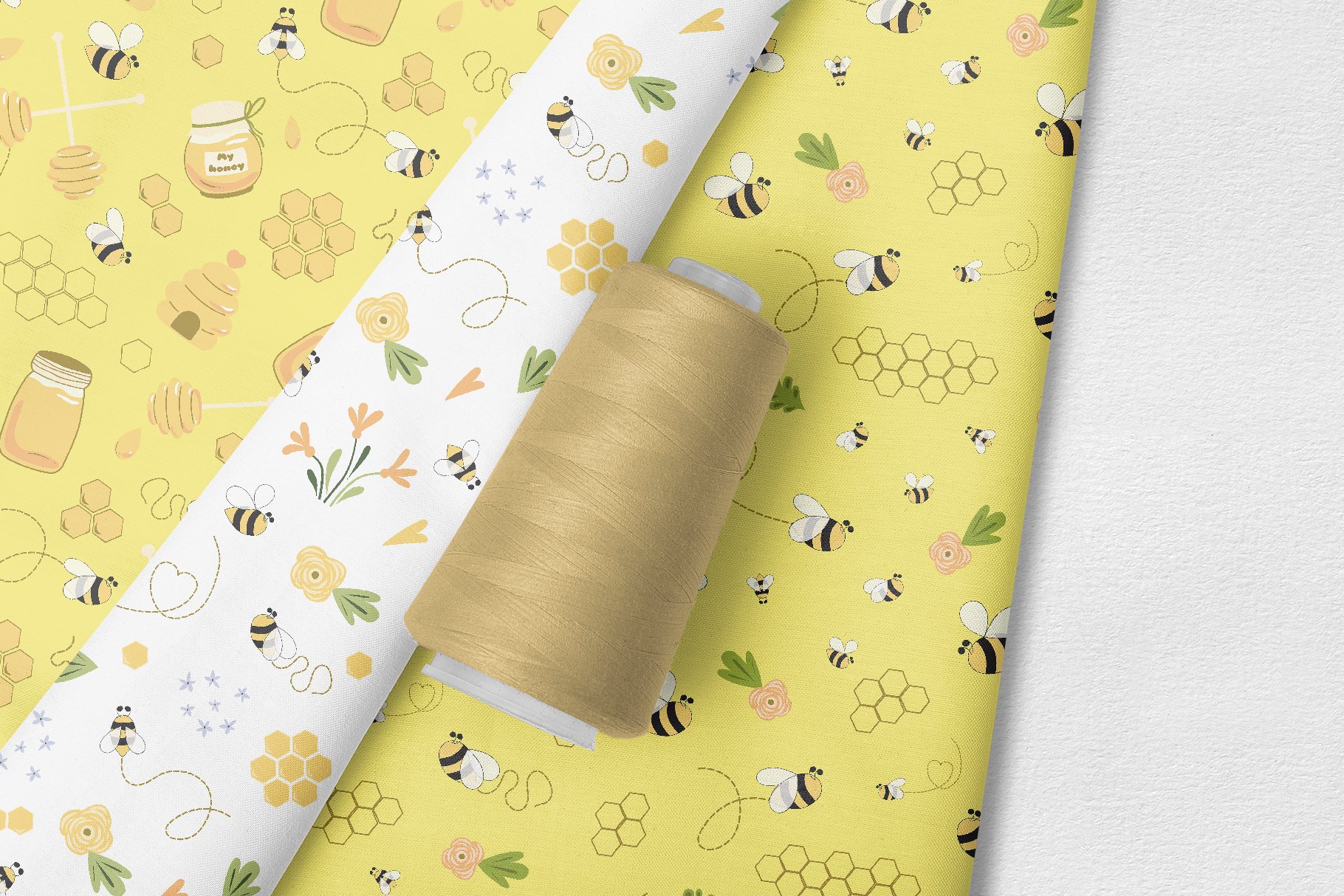 10 Honey Bee patterns Cute Bee preview image.