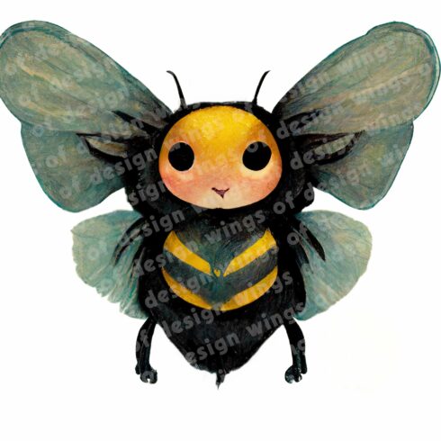 Bumble Bee Clipart Illustration PNG cover image.