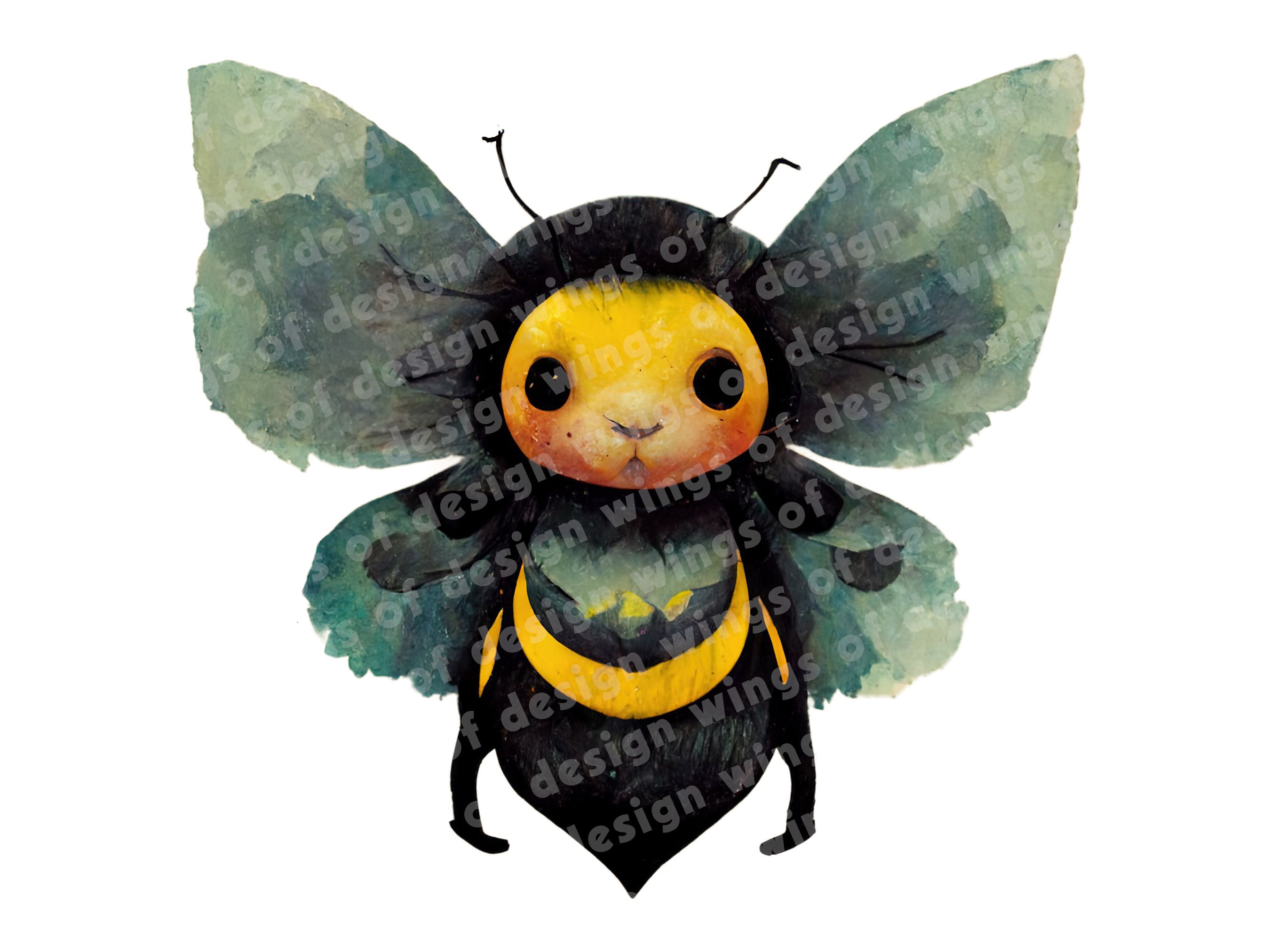 Cute Bumblebee Clipart Illustration cover image.
