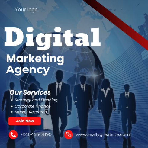 Digital marketing agency, social media/Instagram, post template design cover image.