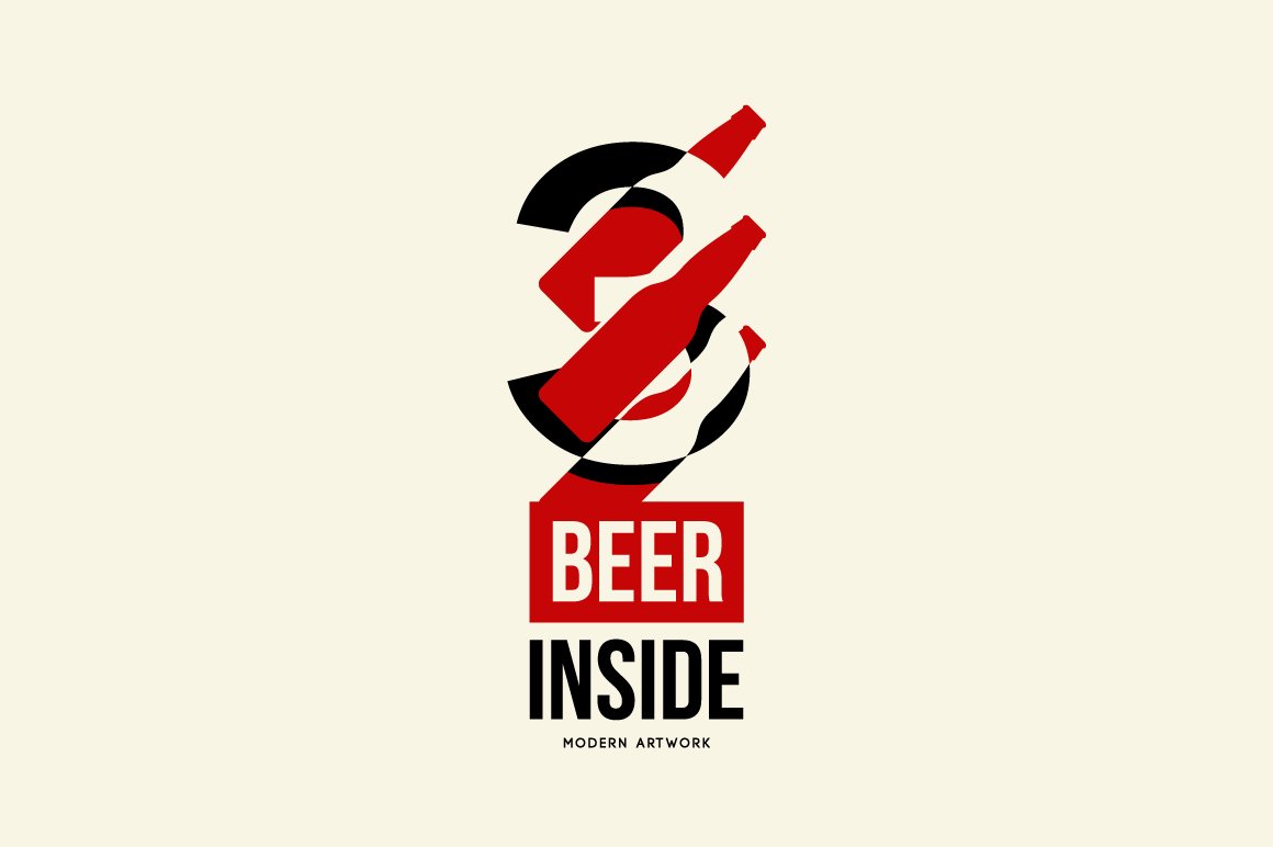 Craft beer brewery vector logo cover image.