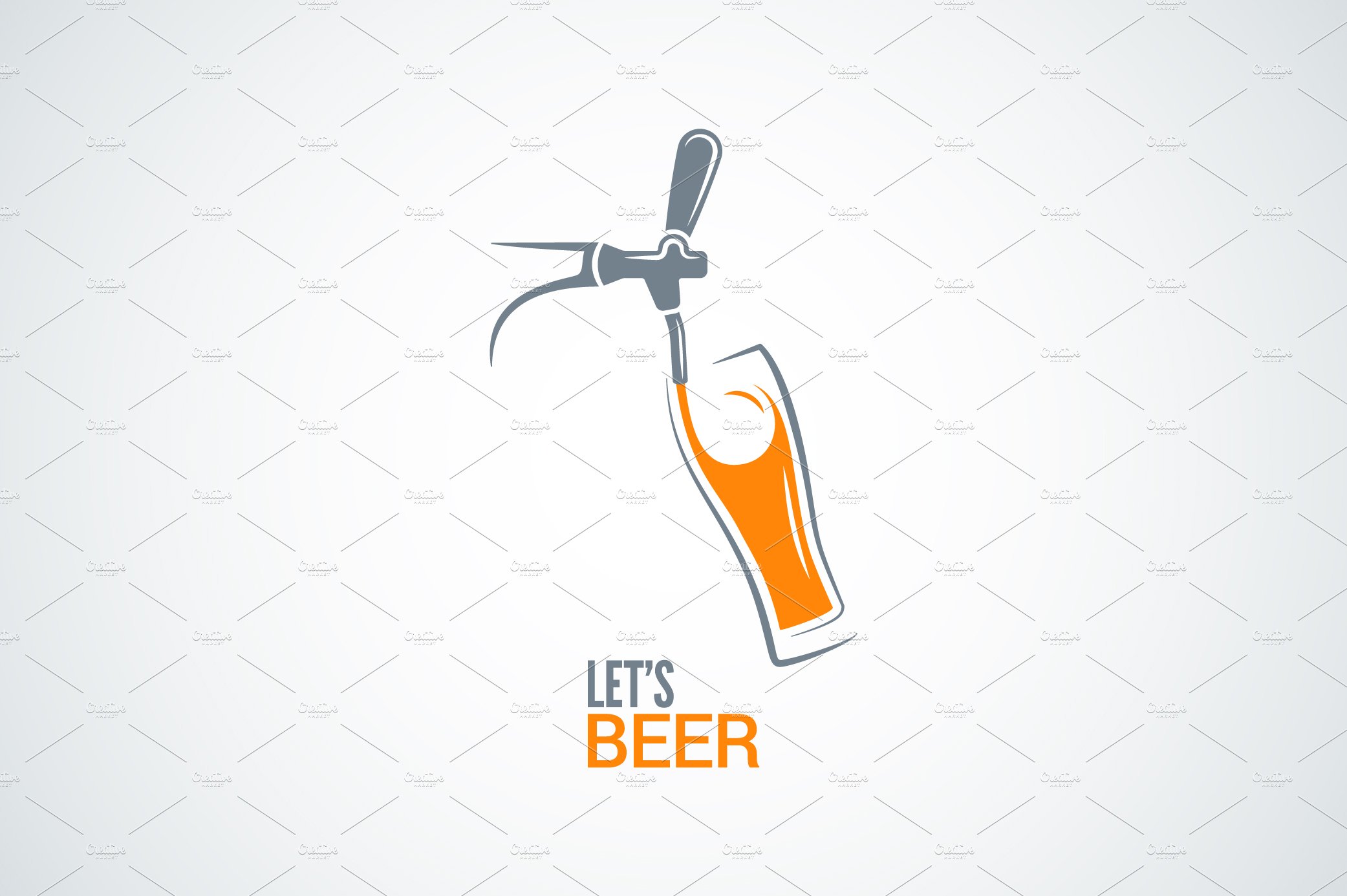 Beer tap glass design vector. cover image.