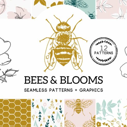 Bees & Blooms - Honeybees and Roses cover image.