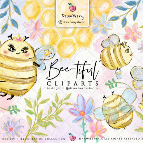 Bumble Bee Glam Honey Graphics CP007 cover image.