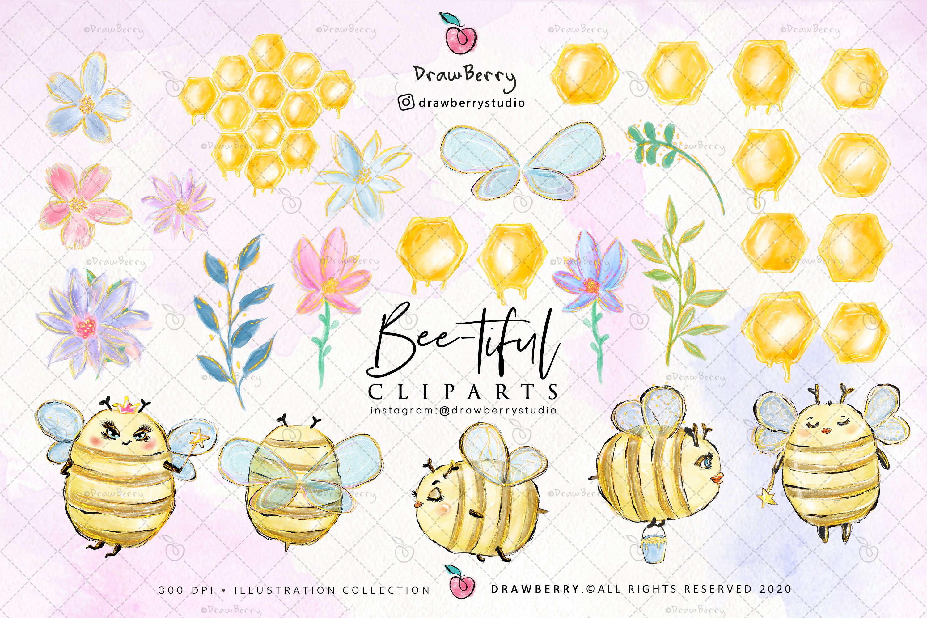 Bumble Bee Glam Honey Graphics CP007 preview image.