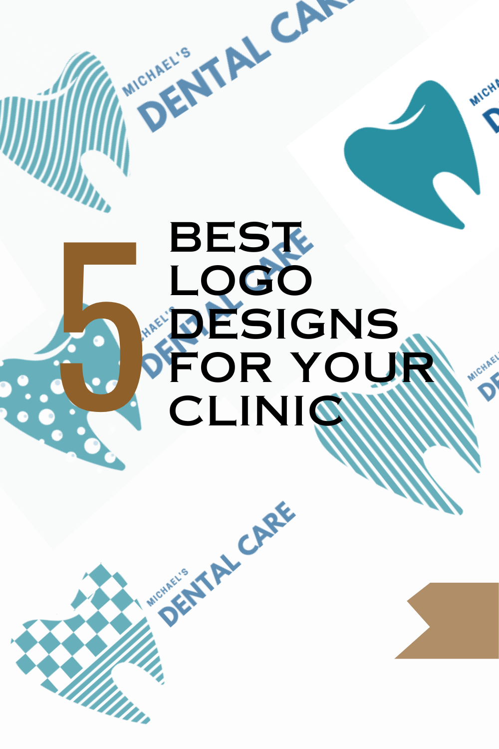 Logo Template for Dental Clinics pinterest preview image.