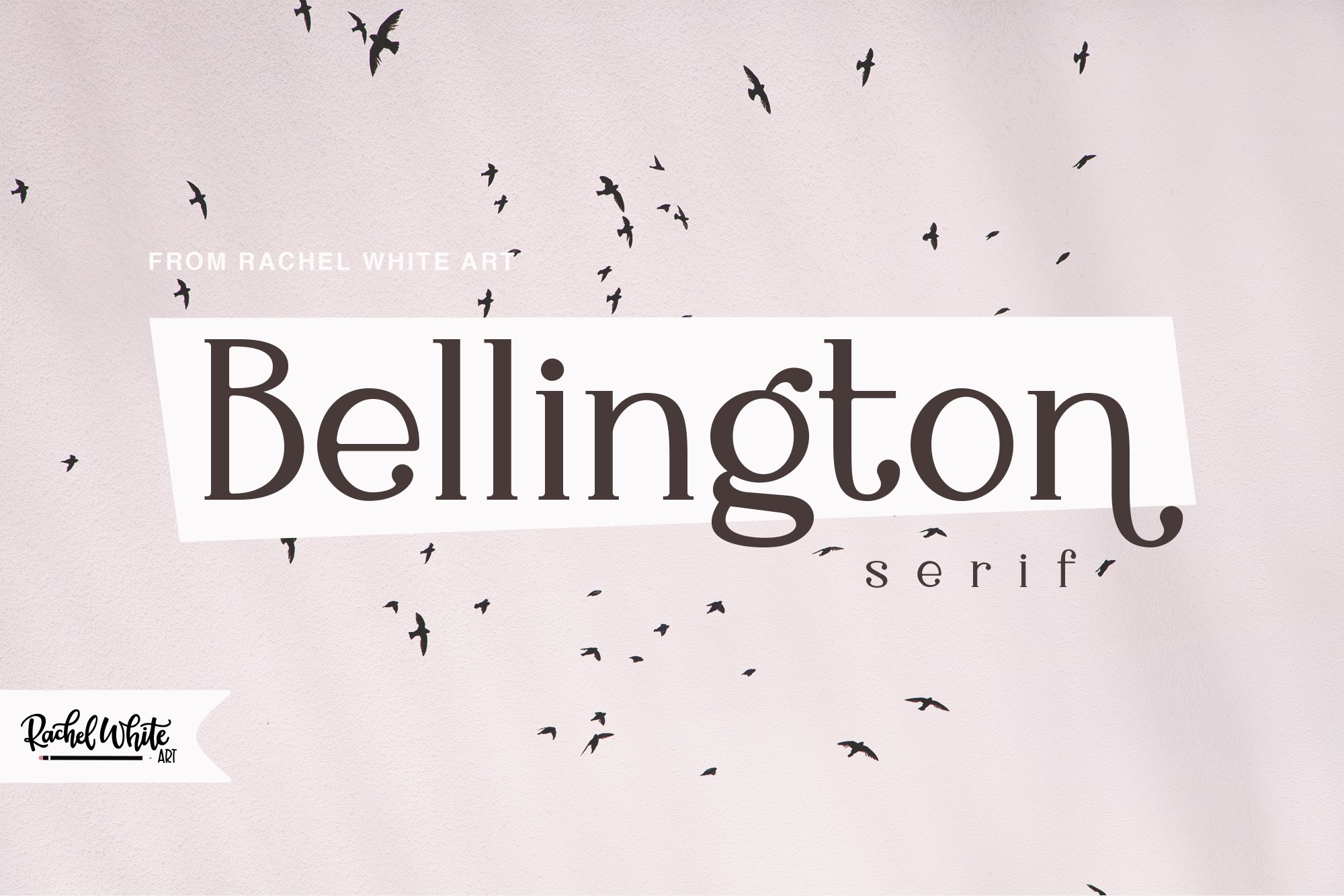 Bellington, a charming serif font cover image.