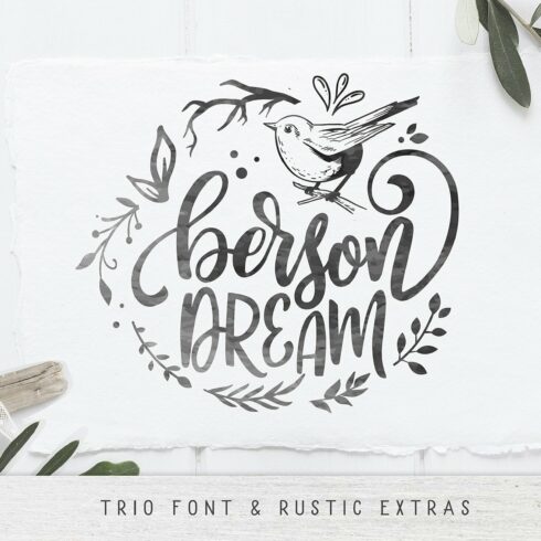 Berson Dream Font TRIO and extras cover image.