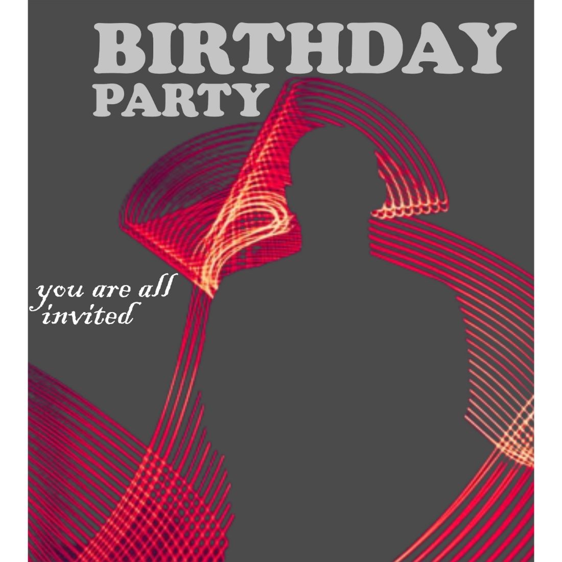 Birthday party flyer template preview image.