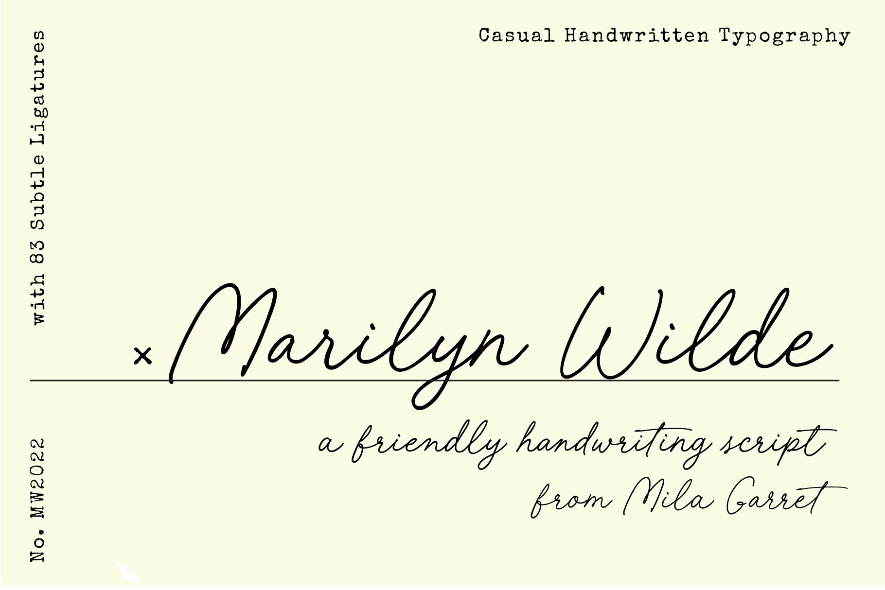 Marilyn Wilde Handwriting Script cover image.