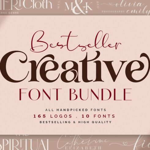 Bestseller Creative Font Bundle cover image.