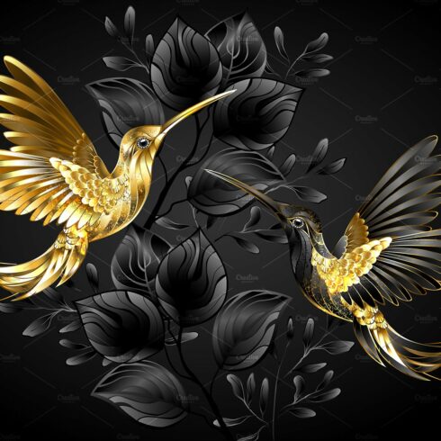 Black and Gold Hummingbirds cover image.