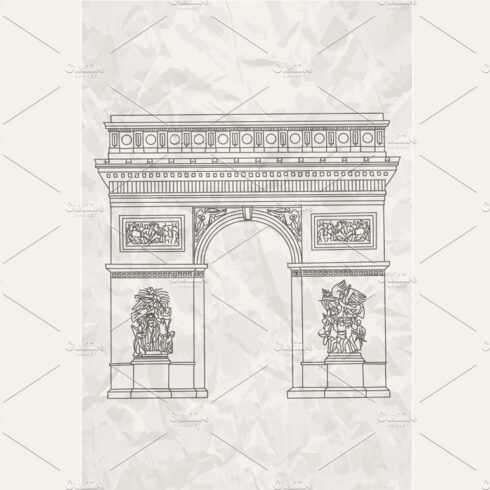 Arc De Triomphe in Paris Vector cover image.