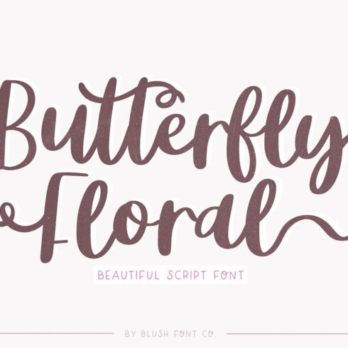 BUTTERFLY FLORAL Flourish Font cover image.