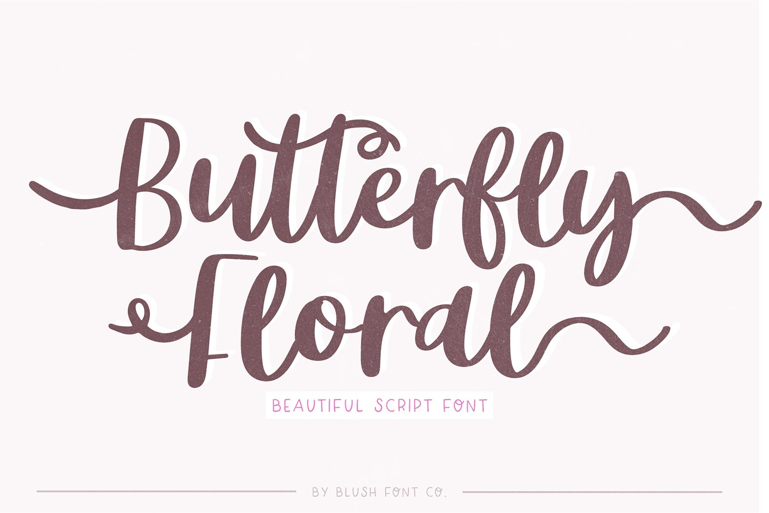 BUTTERFLY FLORAL Flourish Font cover image.