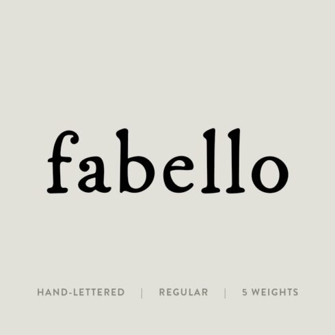 Fabello Regular / hand lettered font cover image.