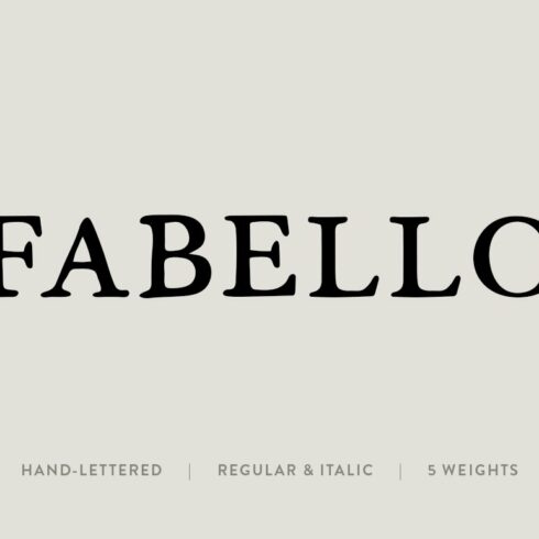 Fabello Family / hand lettered font cover image.