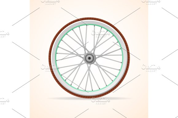 Vector Bicycle wheel set cover image.