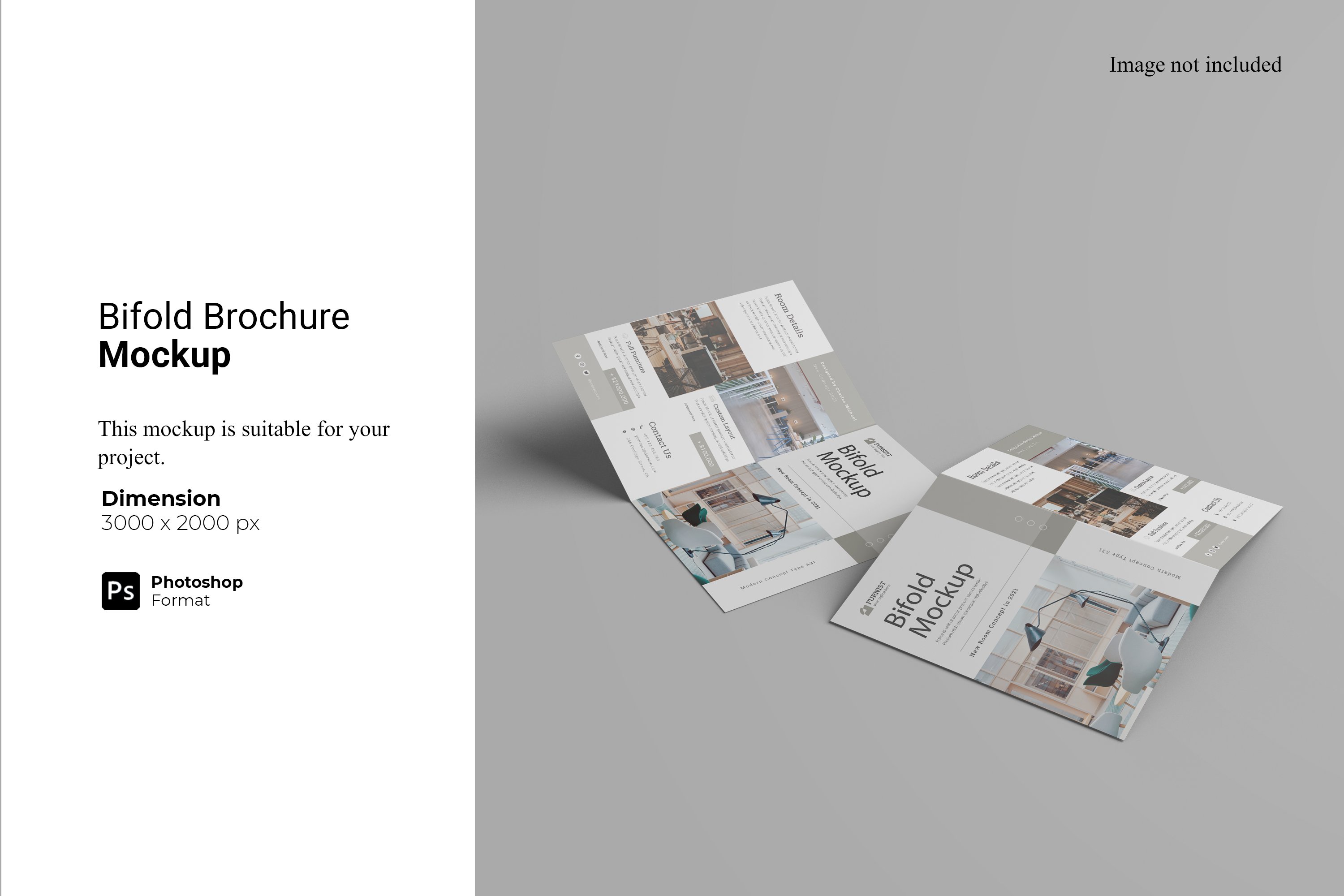 Bifold Brochure Mockup cover image.