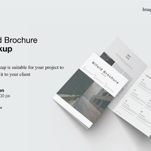 Bifold Brochure Mockup cover image.