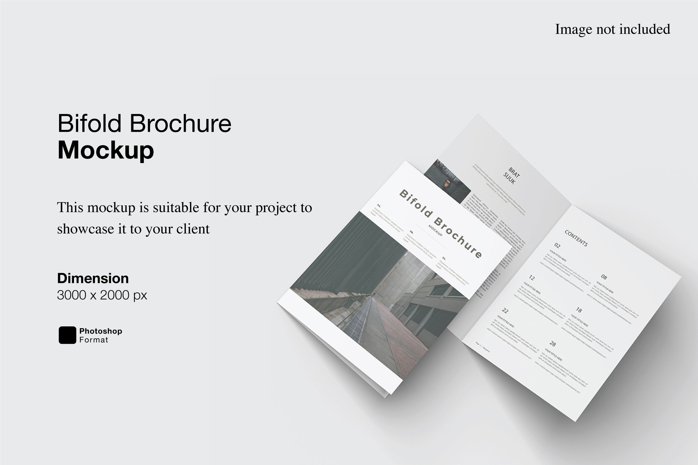 Bifold Brochure Mockup cover image.