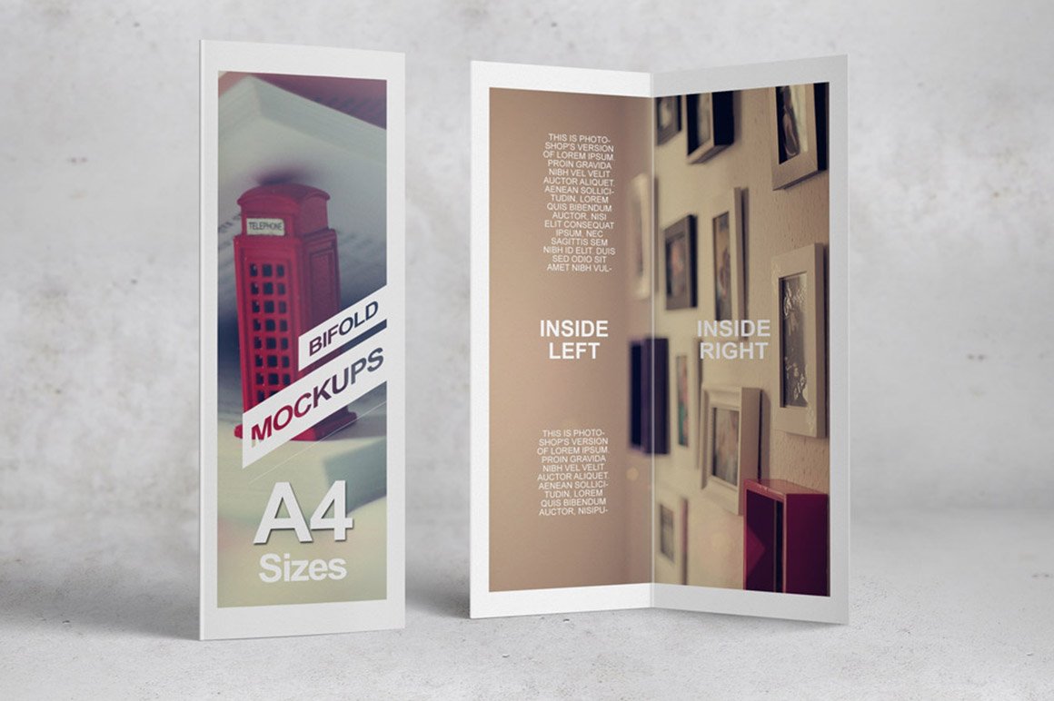 Bifold Brochure Mockups cover image.