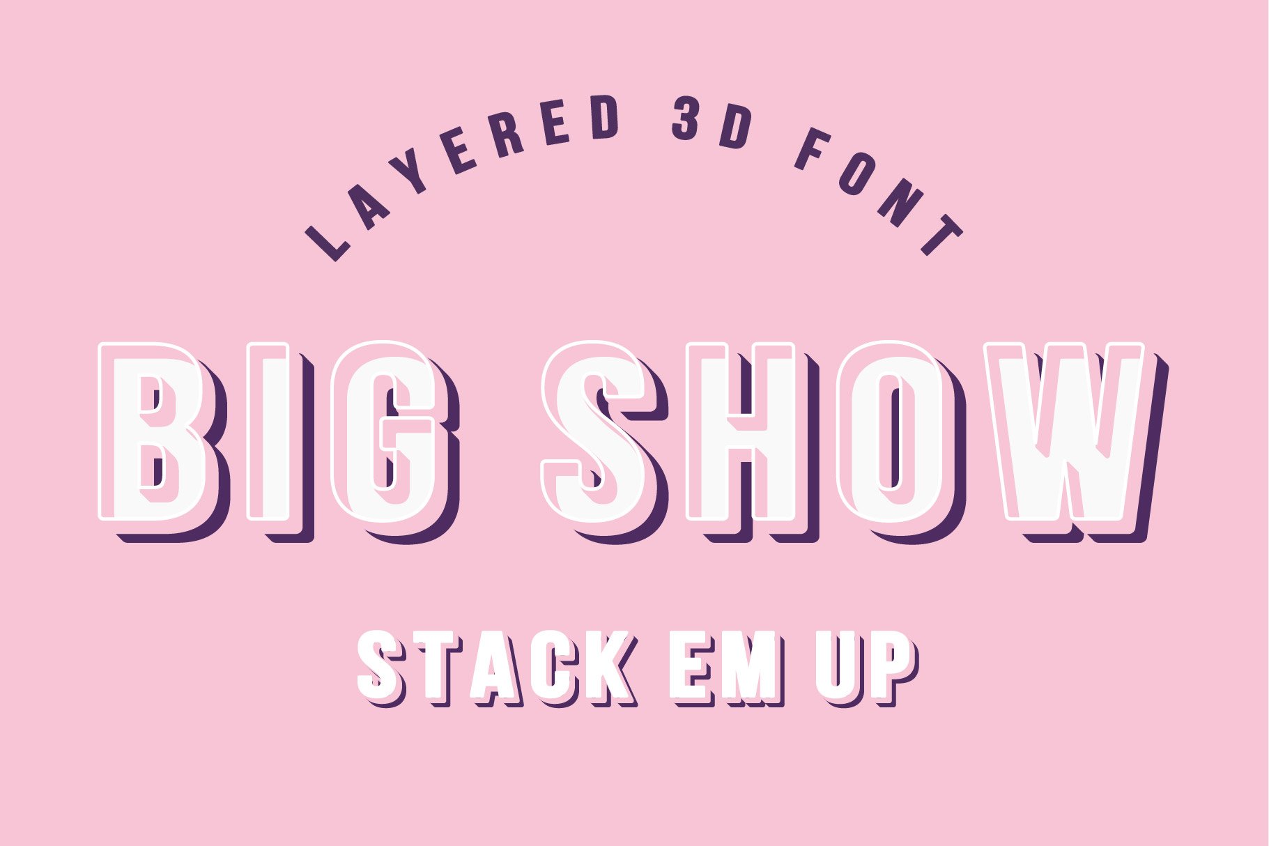 BIG SHOW - Layered 3D font cover image.