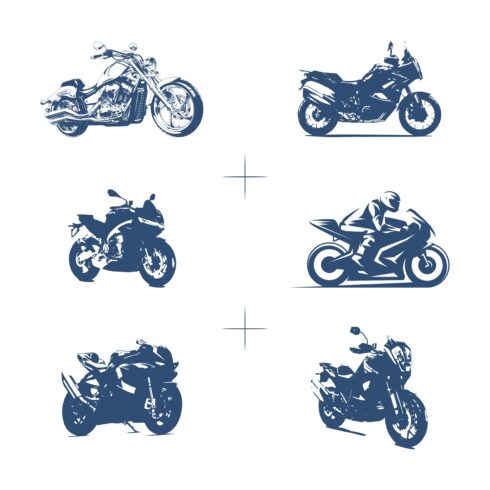 Bike sticker designs for T-Shirts cover image.