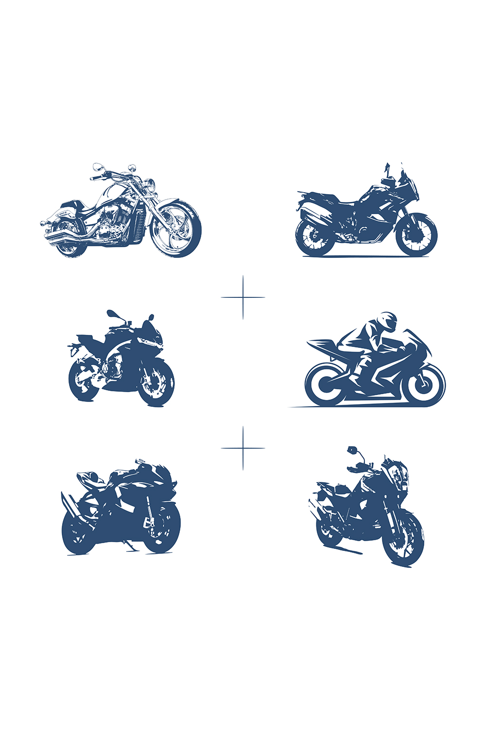 Bike sticker designs for T-Shirts pinterest preview image.