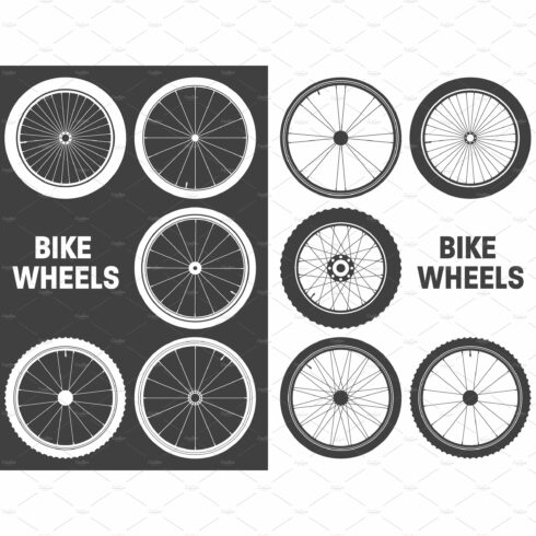 Black and white bicycle wheel cover image.