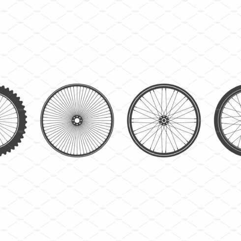 Black bicycle wheel symbols cover image.