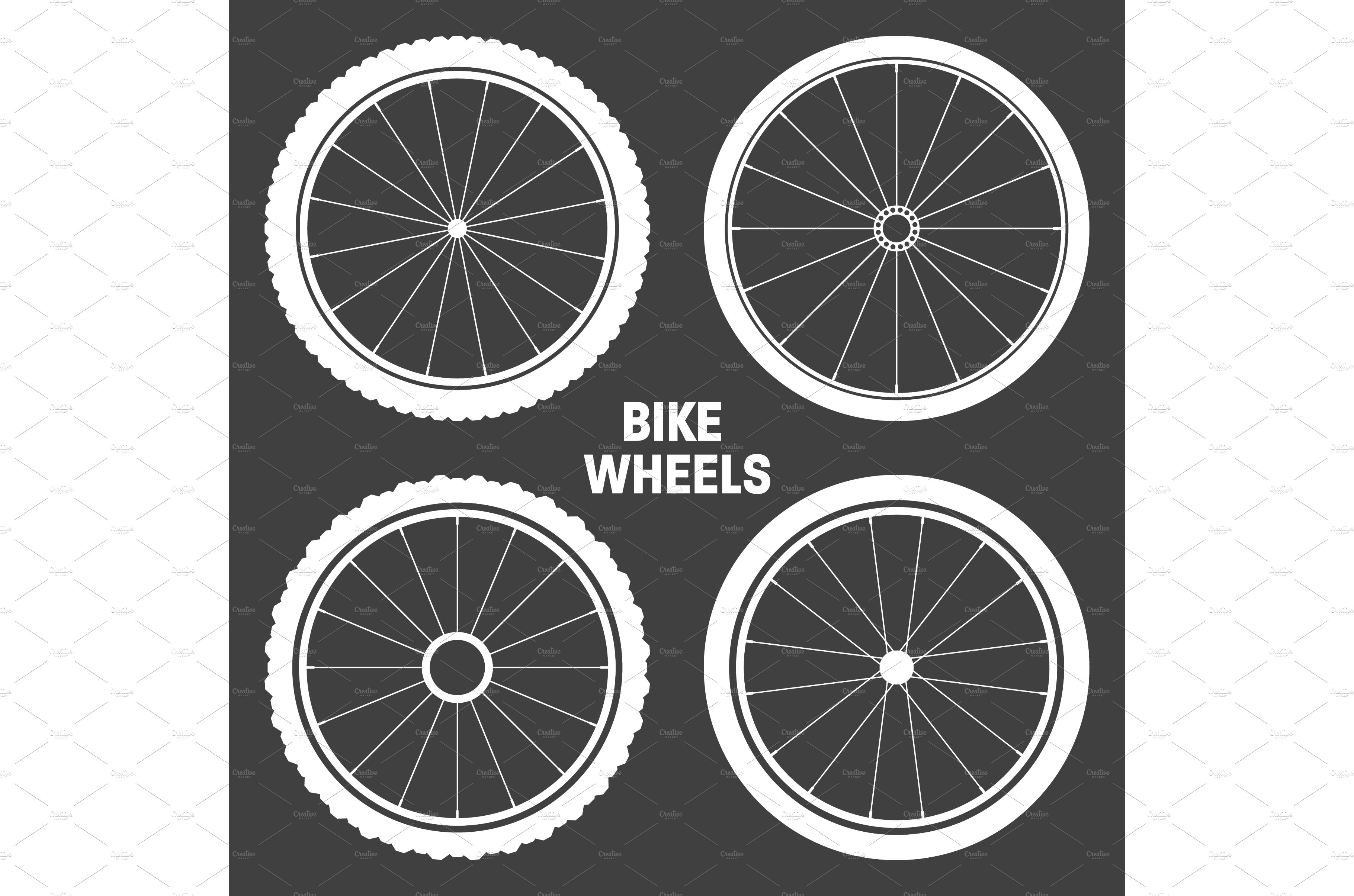 Black bicycle wheel symbols cover image.