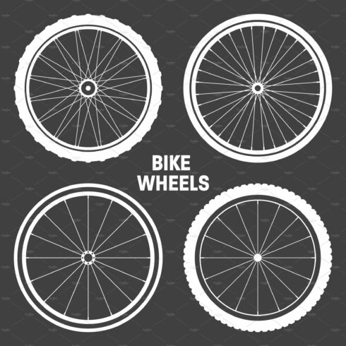 Black bicycle wheel symbols cover image.