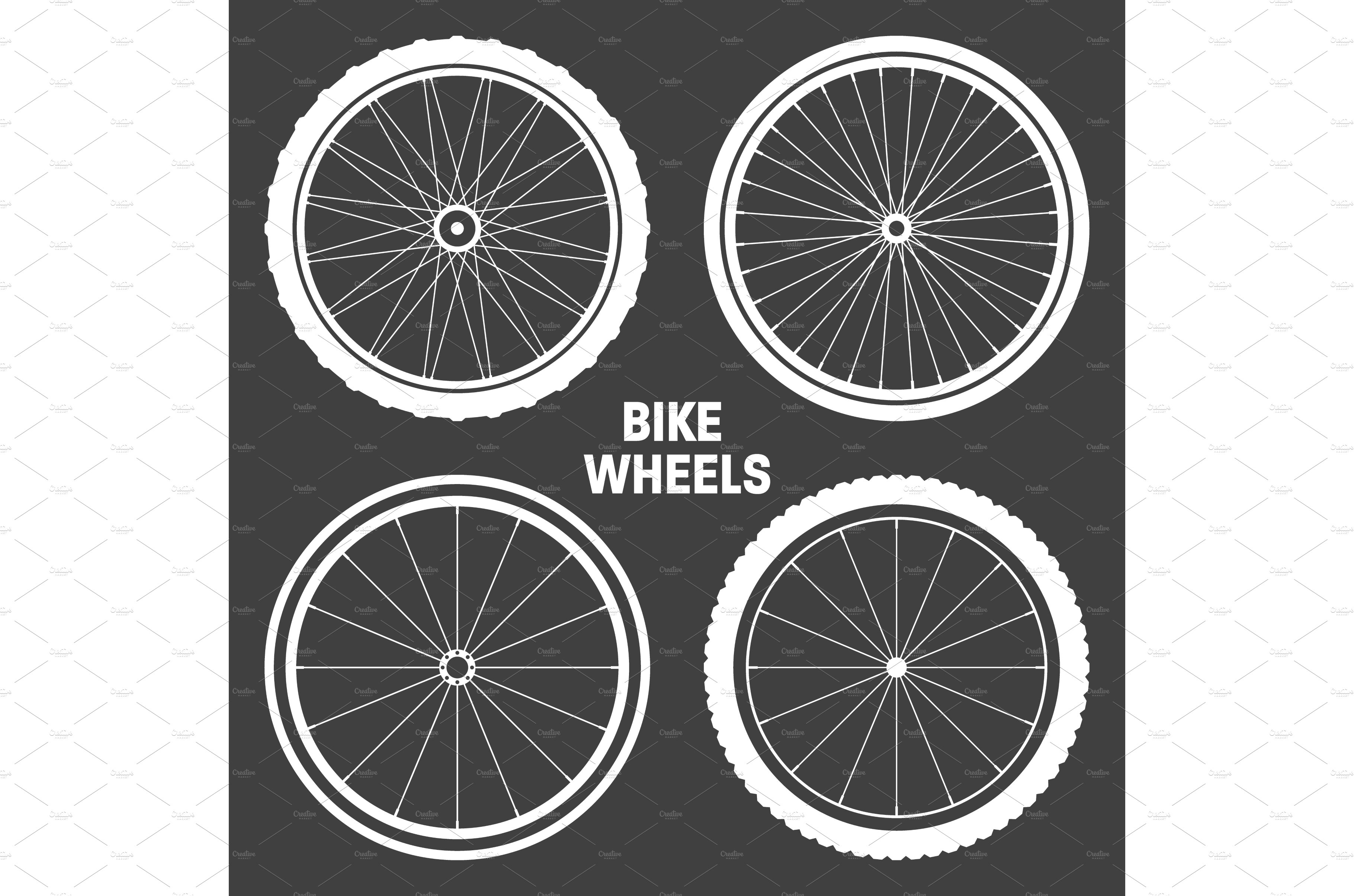 Black bicycle wheel symbols cover image.