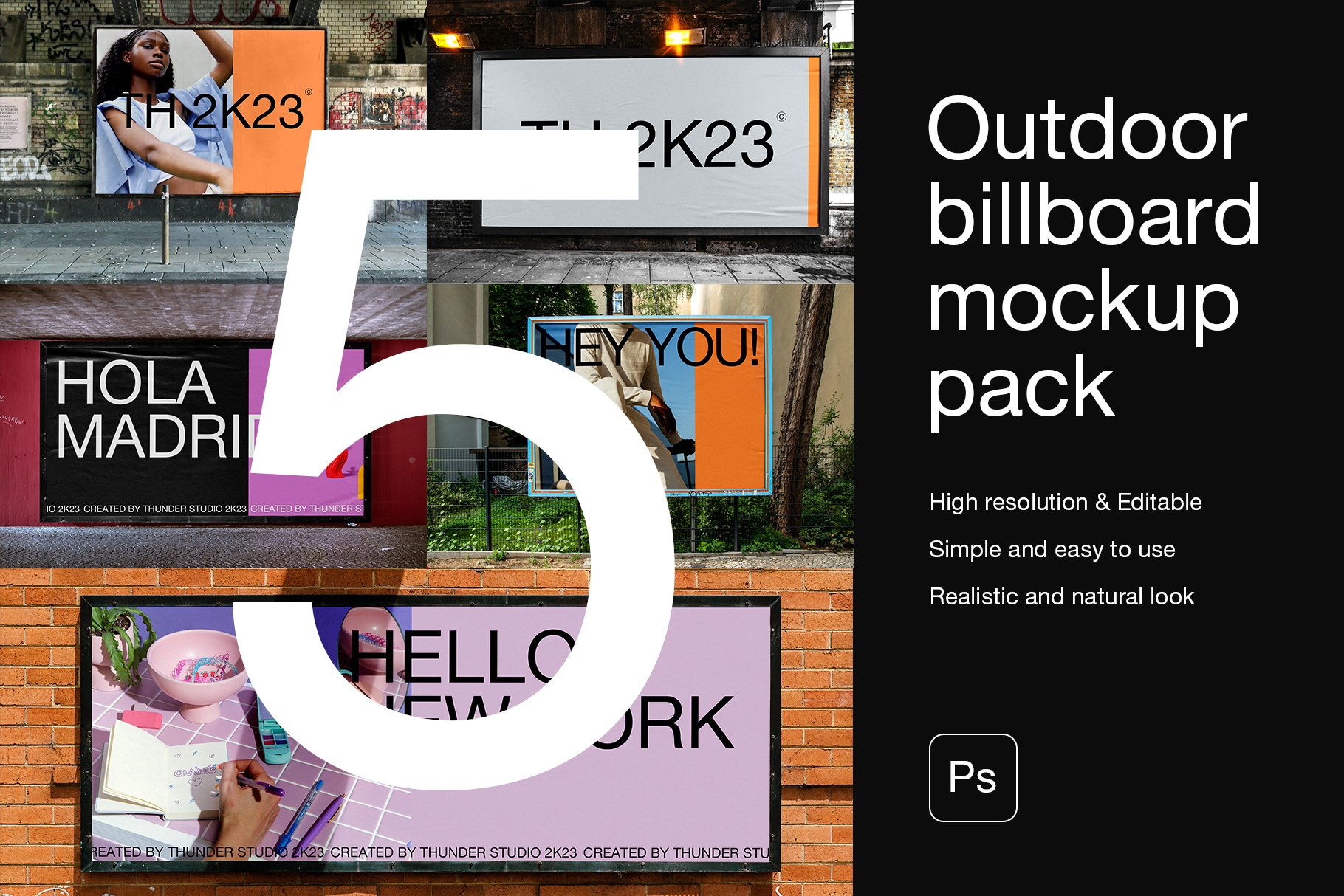 Street Billboard Mockup Pack cover image.