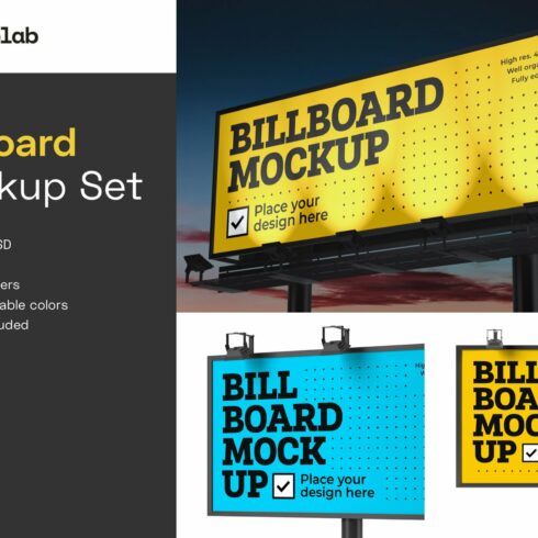 Billboard Mockup Set | Advertising cover image.