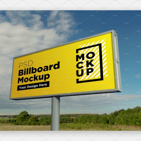 Billboard Sign Mockup Side View cover image.