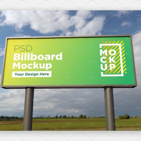 Billboard Sign Mockup Front View cover image.