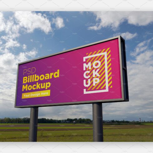 Billboard Sign Mockup Side View cover image.