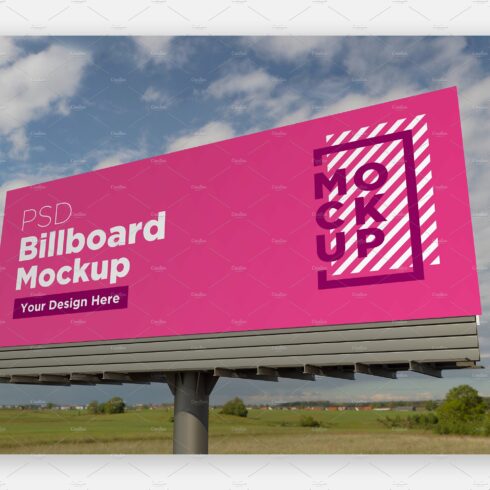 Billboard Sign Mockup Side View cover image.