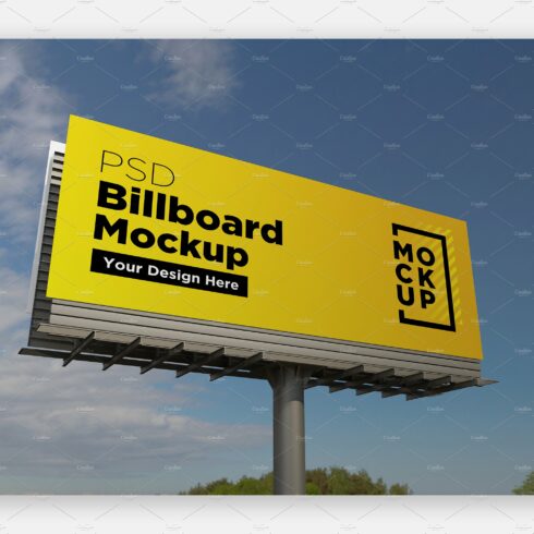 Billboard Sign Mockup Side View cover image.