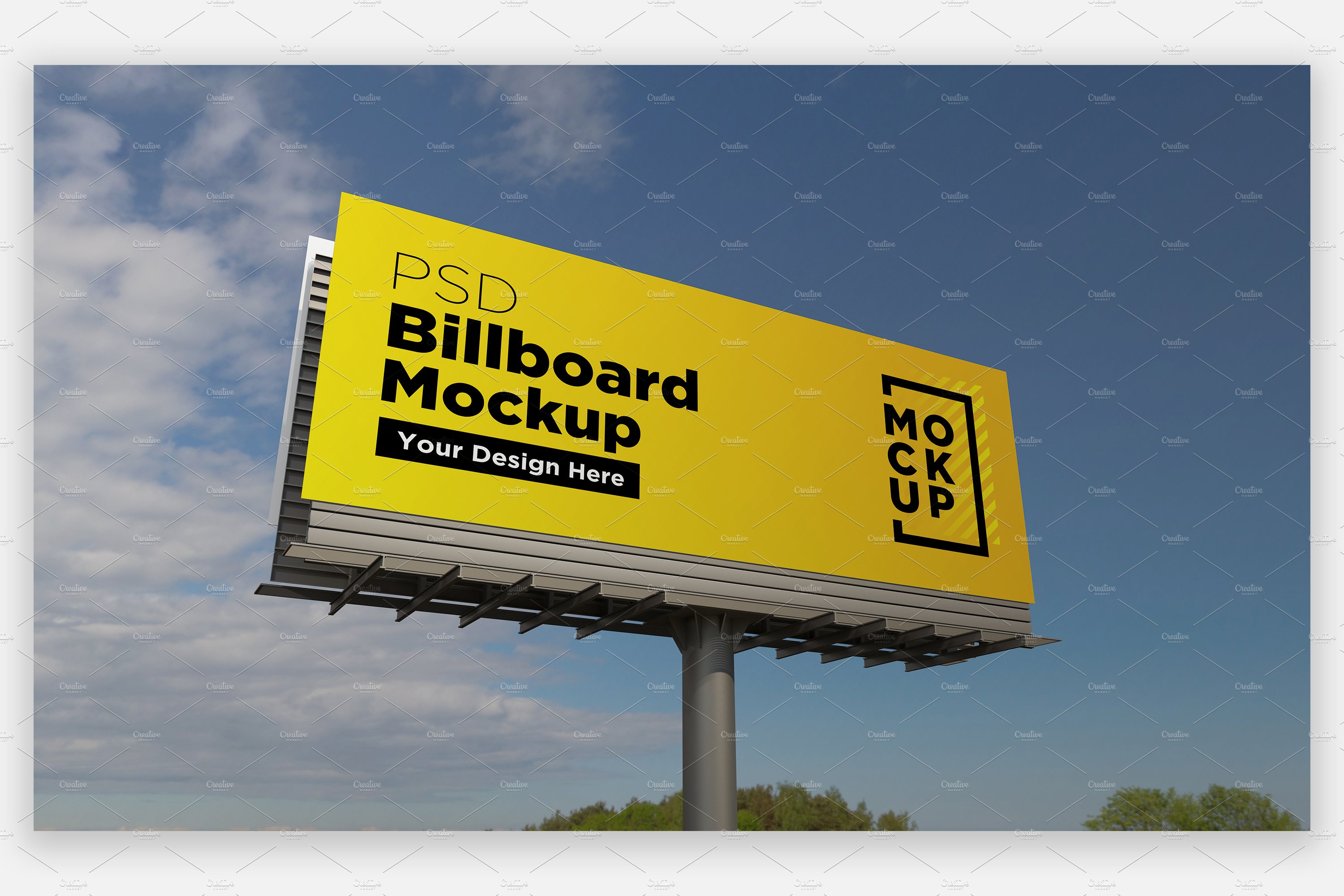 Billboard Sign Mockup Side View cover image.