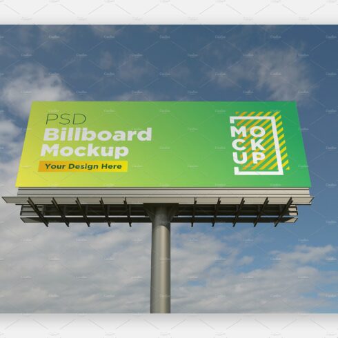 Billboard Sign Mockup Front View cover image.