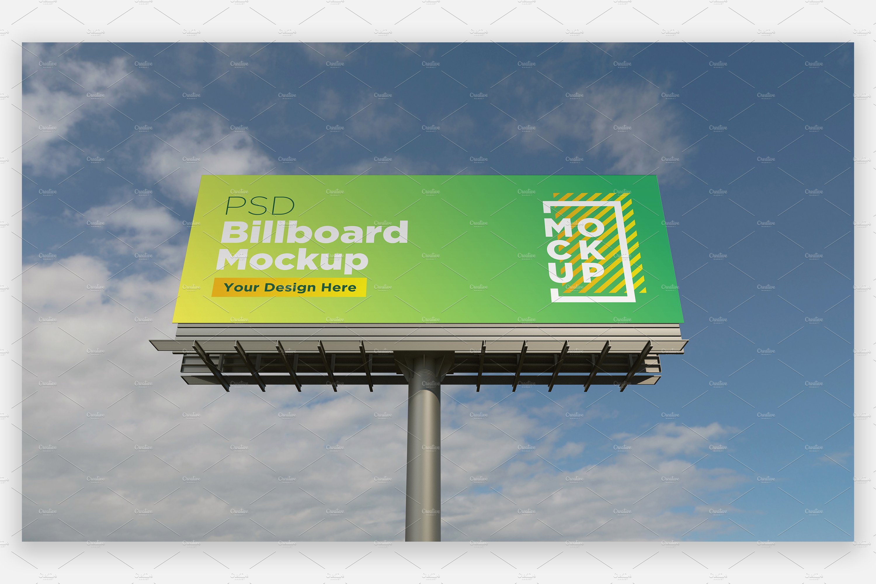 Billboard Sign Mockup Front View cover image.