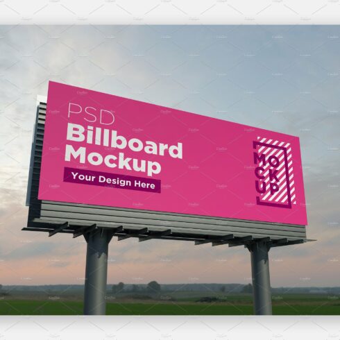 Billboard Sign Mockup Front View cover image.