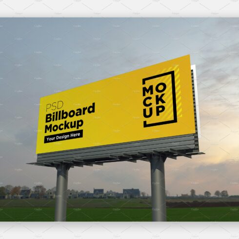 Billboard Sign Mockup Side View cover image.