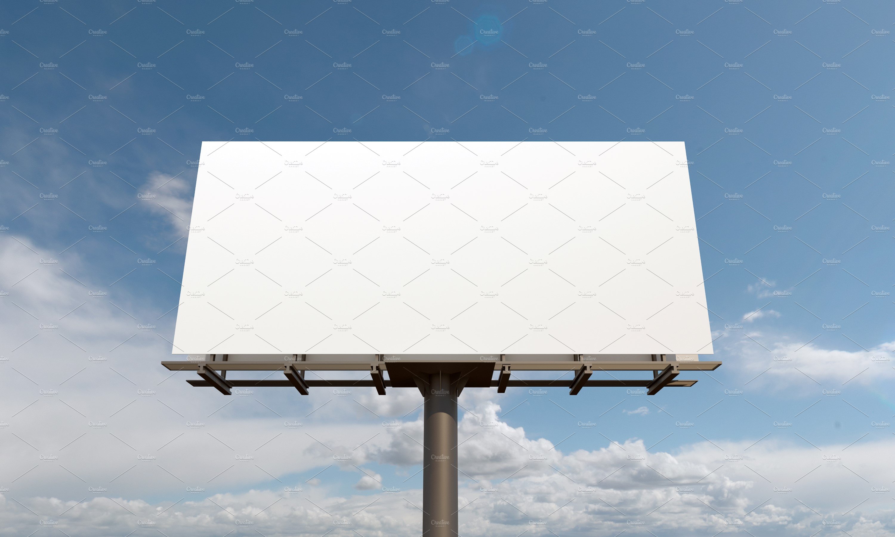 Billboard Sign Mockup Front View preview image.