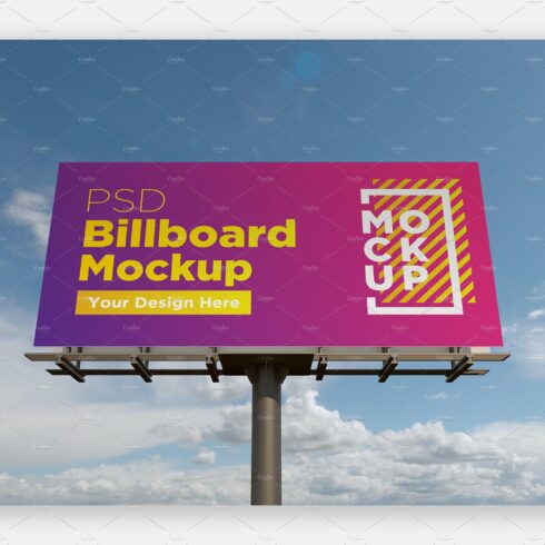 Billboard Sign Mockup Front View cover image.