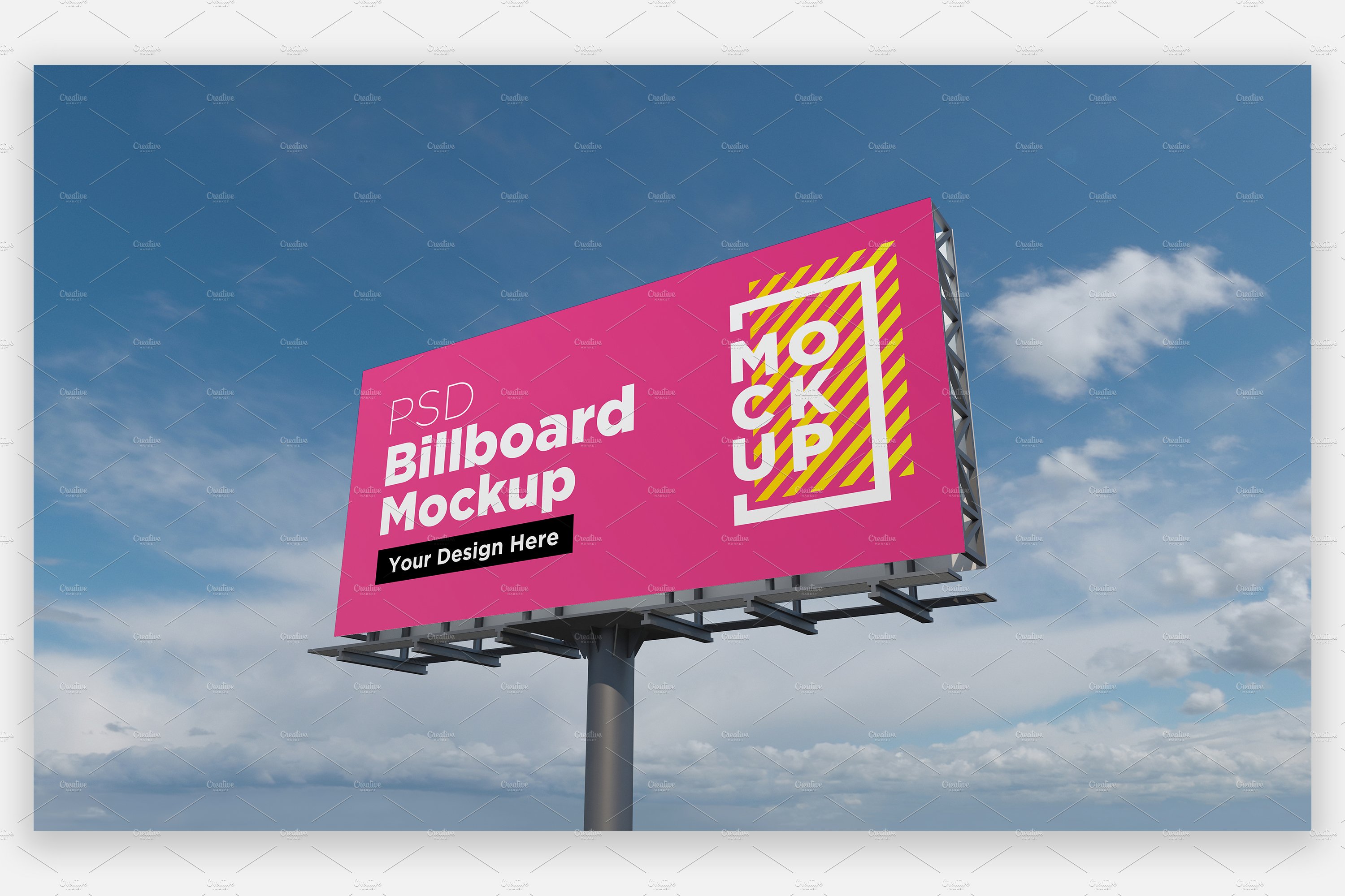 Billboard Sign Mockup Side View cover image.